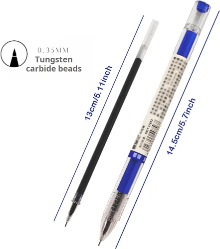 Vista 3 de BEMLP Bolígrafo de tinta de gel de punta extra fina, bolígrafo de 0.014 in, tinta líquida de alta calidad, de secado rápido, para oficina japonesa