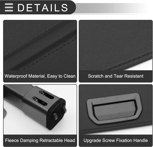 Vista 5 de Cubierta retráctil para maletero trasero para Toyota RAV4 2014-2018, cubierta de carga retráctil antimiradas, cubierta de carga para maletero