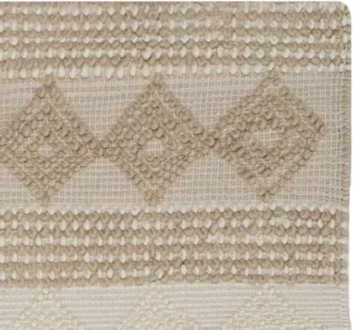 Vista 4 de SAFAVIEH Natura Collection - Alfombra decorativa de 2 x 3 pies, color beige y marfil, hecha a mano de lana tribal marroquí y algodón, ideal