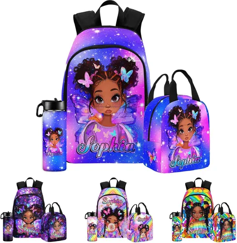 Vista 80 de Texto personalizado Elefante desgaste gafas mochila mochila mochila casual Daypack bolsa para mamá niñas, color86-4, Mochilas Daypack