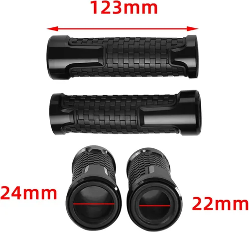Vista 2 de Universal Motorcycle 7/8" 22mm Universal Handle Handlebar Hand Bar Grip for Y&AMAHA MT03 MT 03 2015-2021 2016 Accessories with Logo MT-03