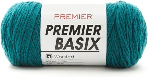 Vista 12 de Premier Yarns Basix, hilo de estambre sólido, hecho de acrílico, hilo ideal para ganchillo y tejido, color blanco, 359 yardas