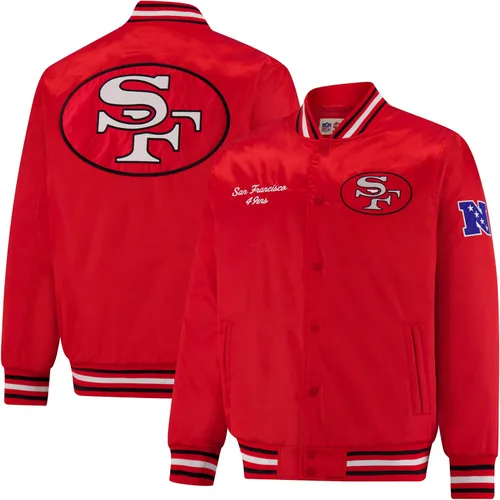 Vista 27 de Ultra Game Chaqueta de satén oficial de la NFL Supreme Heritage para hombre