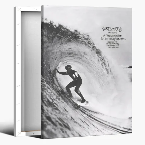 Vista 12 de Póster retro de surf fresco, arte de pared en blanco y negro, pósteres estéticos de habitación, arte de pared vintage del océano, pintura en lienzo