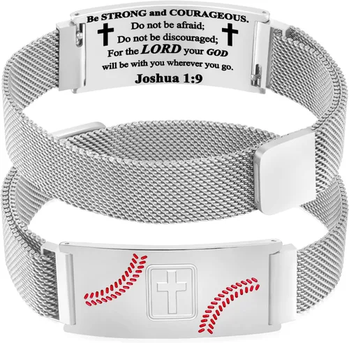 Vista 98 de Regalos de graduación, pulsera de fútbol, fútbol, baloncesto, béisbol, regalos de pulsera, pulseras de cruz de fe para hombres, bautismo, primera