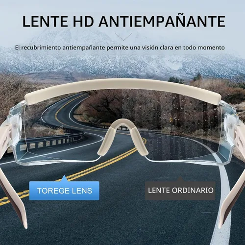 Vista 5 de Gafas de seguridad sobre anteojos, anti niebla, gafas protectoras con marco ajustable para hombres y mujeres Blanco floral