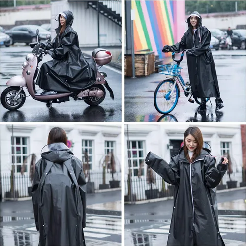 Vista 8 de Impermeable de EVA multifuncional, poncho de lluvia transformable unisex