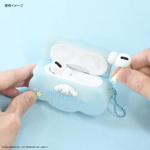 Vista 5 de Gourmandies SANG-425CN Sanrio Characters AirPods Pro (2nd Generation) / AirPods Pro Compatible Silicone Case Cinnamorroll
