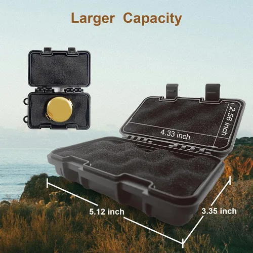 Vista 5 de Llavero magnético, imanes fuertes, color negro Hide-A-Key Box Under Car, Dual Extra-Strong Magnets, Large Capacity Multifunctional Design for Home