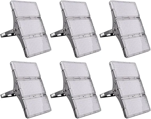 Vista 18 de papasbox Luz de inundación LED de 100 W para exteriores, luces de seguridad para exteriores de 8000 lúmenes, luces LED blancas cálidas de 3000 K