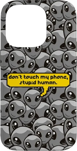 Vista 17 de Alien Dont Touch My Phone Stupid Human Funny Space Lover Case for iPhone 17