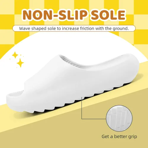 Vista 44 de Sandalias acolchadas para mujeres, hombres y niños, cómodas, antideslizantes, suaves, impermeables, para baño, ducha, sandalias acolchadas de suela