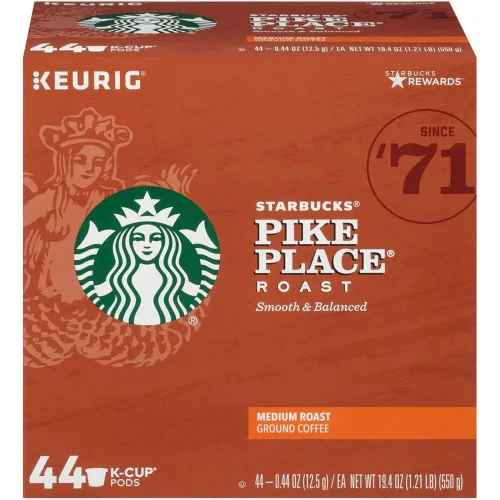 Vista 51 de Starbucks Cápsulas de café K-Cup, café de tostado medio con 2X cafeína mezcla de la casa para cafeteras Keurig, 100% arábica, 6 cajas