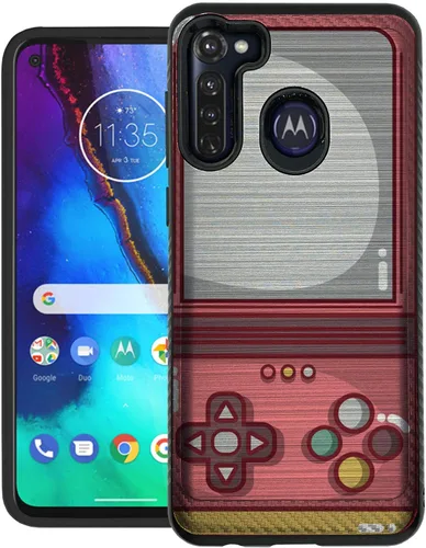 Vista 16 de CasesOnDeck Funda de agarre compatible con [Motorola Moto G Stylus (2020) [Brushed Armor] - Funda delgada y resistente, color negro mate (astronauta)