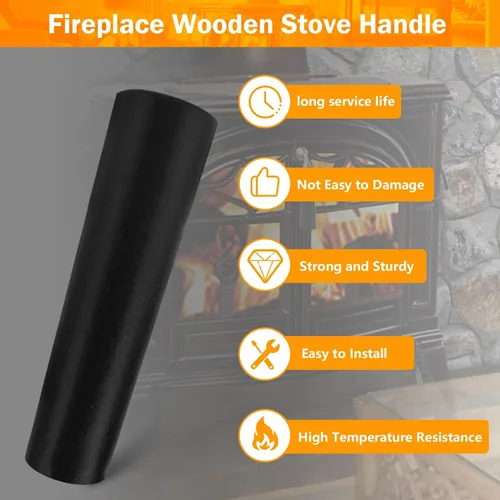 Vista 6 de 1600664 Reemplazo de mango de estufa de madera para chimenea Vermont Castings, apto para montaje de mango de madera Fallaway para piezas de repuesto