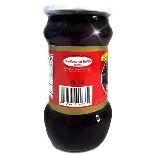 Vista 2 de Peru Chef Aceitunas de Botija (Aceitunas Negras Peruanas) 20 oz