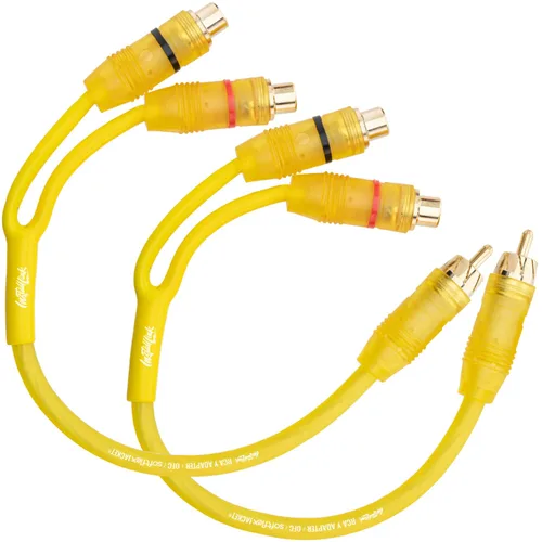 Vista 18 de Install Link - Cable de audio RCA para subwoofer o cable estéreo, adaptador en Y 1-hembra a 2-macho divisor, paquete de 2
