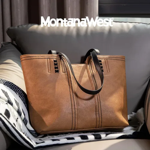 Vista 2 de Montana West Bolsa de mano para mujer, bolsa de mano con asa superior, bolsa de hombro de gran