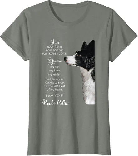 Vista 16 de Funny I Am Your Friend Your Partner Your Border Collie - Camiseta de regalo, Negro, S
