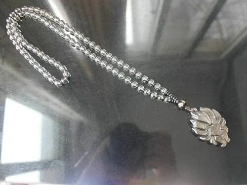 Vista 7 de Collar con colgante de zorro de nueve colas con cadena de cuentas para mujer o mujer