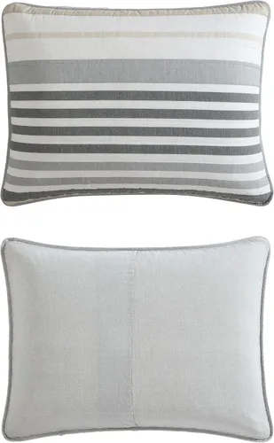 Vista 4 de Nautica - Juego de edredón individual, ropa de cama reversible de algodón con funda a juego, juego de ropa de cama moderno para todas las estaciones