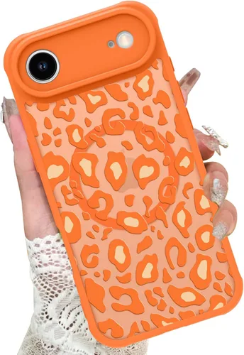Vista 77 de KANGHAR - Funda para iPhone 11 [Compatible con Magsafe] Patrón estampado de leopardo Lindo guepardo Funda protectora magnética para niñas, mujeres
