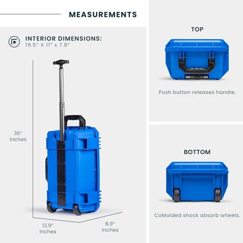 Vista 3 de Seahorse 830 - Funda rígida protectora profesional para cámara, aprobada por la TSA, especificaciones mil, resistente al agua IP67, fabricada