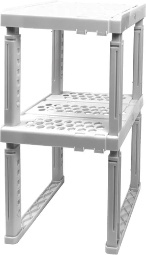 Vista 10 de Piffny Estante Organizador para Casilleros, Ancho y Altura Ajustables, Apilable, Estante Ideal para Casilleros de Escuela, Oficina, Gimnasio