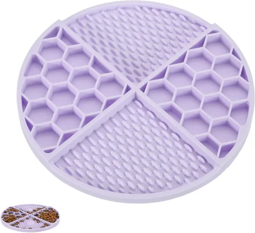 Vista 10 de Cuencos para perros de alimentación lenta, cuenco de comida para perros de comedor lento, amarillo y diámetro: 6.3 pulgadas, diseñado para perros