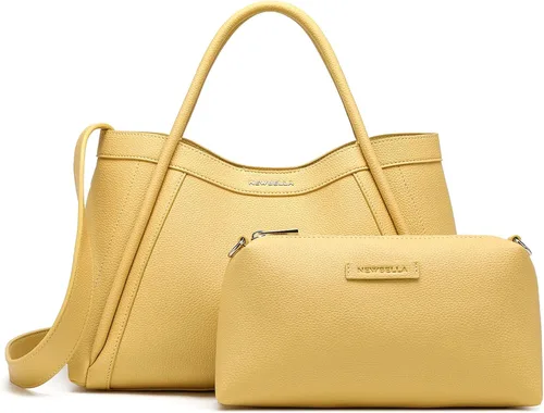 Vista 24 de NEWBELLA Kelly Bolsa Tote de Cuero Vegano para Mujeres - Elegante Bolsa Versátil de Transporte con Asa Superior, Bolso de Hombro Hobo con Monedero