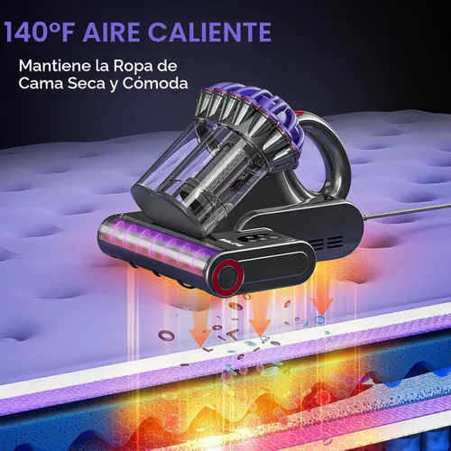 Vista 4 de Belife M8 Mattress Vacuum Cleaner with UV & Hot Air & Heating Black