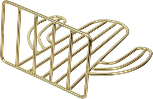 Vista 7 de MyGift Moderno sujetalibros de alambre de metal de tono latón, diseño de cactus, estilo del suroeste del desierto en forma de Sagauro, soportes