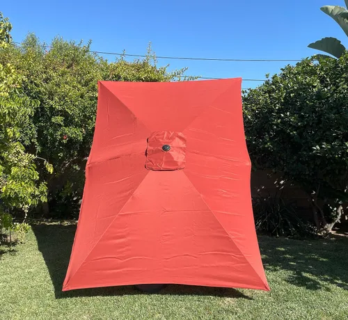 Vista 3 de BELLRINO Toldo rectangular de repuesto para paraguas de 10 x 6.5 pies con 6 varillas (solo toldo)