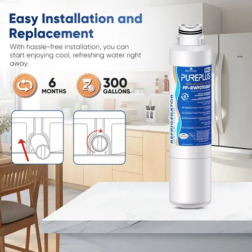 Vista 8 de PUREPLUS DA29-00020B - Repuesto certificado NSF/ANSI 53 y 42 para refrigerador Samsung RF28HFEDTSR, RF263BEAESG, RF263BEAESR AA, HAF-CIN/EXP