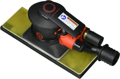 Vista 2 de Chicago Pneumatic CP7264CVE - Lijadora de aire Jitterbug, mejoras para el hogar, herramientas de carpintería, pulidora, almohadilla rectangular