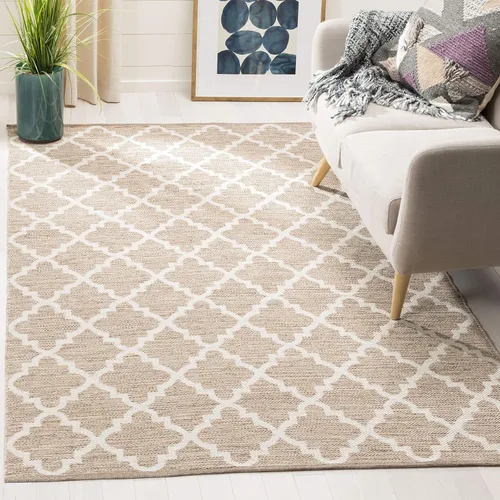 Vista 11 de SAFAVIEH Montauk Collection - Alfombra decorativa, 2 pies 3 pulgadas x 3 pies 9 pulgadas, beige y marfil, hecho a mano, de algodón enrejado, ideal