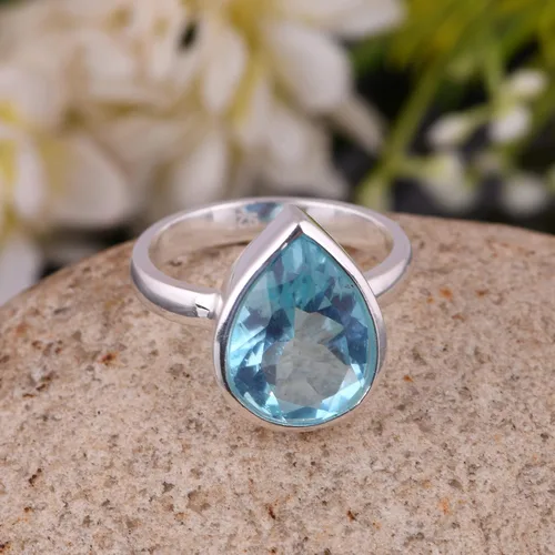 Vista 48 de PANOPLY Bio Pink Doublet Quartz Solid 925 Sterling Silver Ring for Women