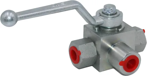Vista 13 de Válvula hidráulica de alta presión KHB 1-1/4'' NPT, de cierre de 2 vías, válvula de bola hidráulica 4650 PSI