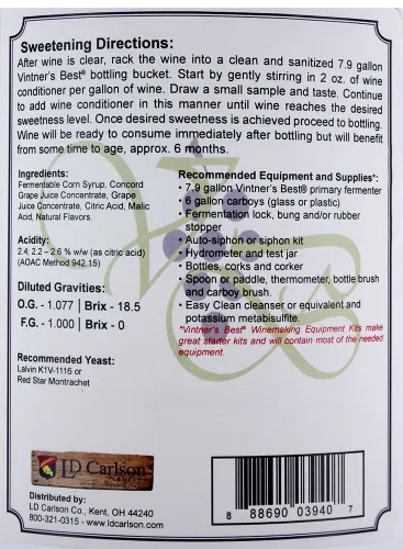 Vista 2 de Vintner's Best Fruit Wine Base-Concord Grape, 128 oz