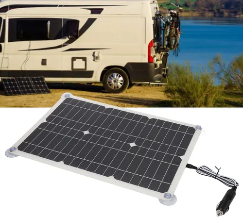 Vista 5 de Cargador de batería solar de 100 W y 18 V, controlador USB portátil, kit de carga de panel monocristalino, kit de panel solar para barco, coche, RV