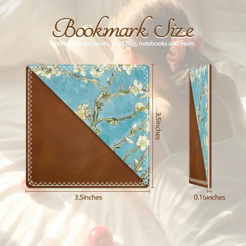 Vista 2 de Marcadores de Cuero Personalizados, Accesorios de Libro Divertidos y Lindos para Amantes de la Lectura, Marcadores de Páginas Irrompibles