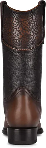 Vista 5 de Cuadra Botas vaqueras para hombre en cuero genuino Stingray negro, Negro