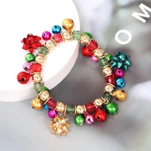 Vista 3 de ZOLEAROPY X-Mas - Pulseras de Navidad para mujer, diseño de cascabeles y cascabeles