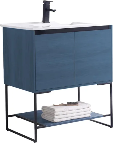 Vista 12 de Mueble de baño URBANIA VANITY con 2 puertas, estante y lavabo