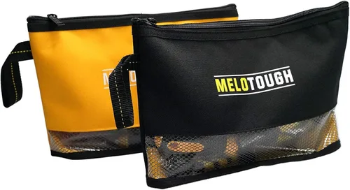 Vista 9 de MELOTOUGH Bandeja central de herramientas de 17 pulgadas con correa para el hombro y bolsa de múltiples herramientas, bolsa de herramientas pequeña