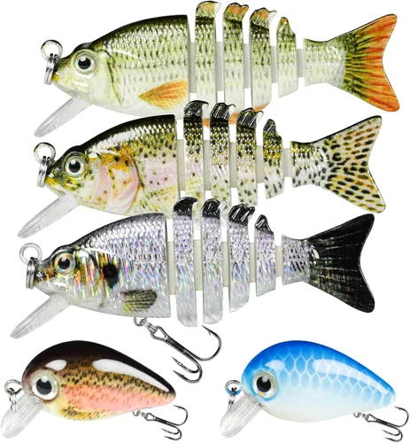 Vista 7 de GOTOUR Fishing Lures for Freshwater or Saltwater, Easy to Use for Family Fishing Beginner and Pros, Most Lifelike Jointed Swimbait，Slow Sinking Bass