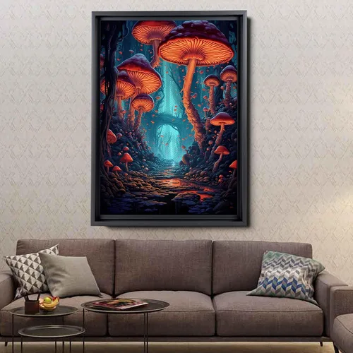 Vista 4 de Magical Mushroom Forest Art, Classic Matte Paper Poster, Enchanting and Whimsical Nature-inspired Artwork