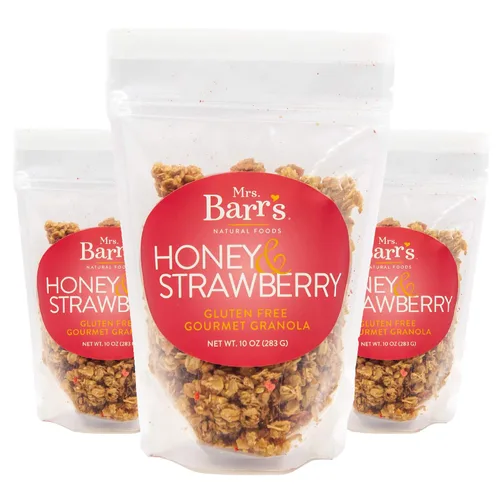 Vista 8 de Mrs. Barr's Natural Foods Granola Cereza y Nuez Avena orgánica certificada sin gluten Textura suave Lote pequeño Calidad gourmet