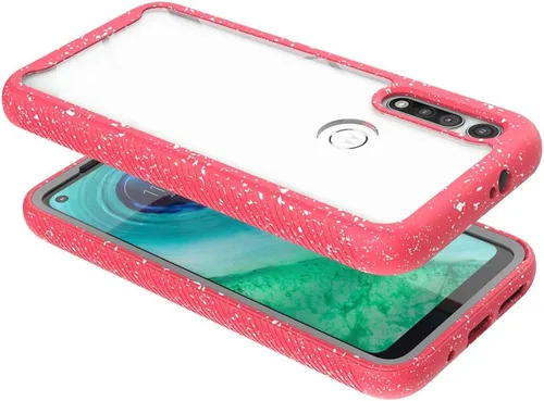 Vista 3 de Funda para Moto G Fast de cuerpo completo a prueba de golpes, con protector de pantalla integrado para niñas y mujeres, funda protectora brillante