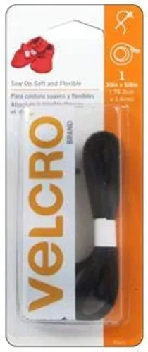 Vista 2 de VELCRO Brand Cinta de coser suave y flexible, color negro, 5/8 pulgadas x 30 pulgadas
